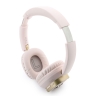 Guess наушники беспроводные накладные Bluetooth HP ENC Rectangle Satined PU Script Metal Logo Pink