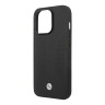 Кожаный чехол BMW Signature Perforated Hard для iPhone 13 Pro, черный (MagSafe)