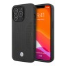 Кожаный чехол BMW Signature Perforated Hard для iPhone 13 Pro, черный (MagSafe)