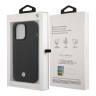 Кожаный чехол BMW Signature Perforated Hard для iPhone 13 Pro, черный (MagSafe)