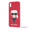 Чехол Karl Lagerfeld Liquid silicone Iconic Karl для iPhone XS Max, красный