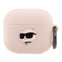 Чехол Lagerfeld Silicone case with ring NFT 3D Choupette для Airpods 3 (2021), розовый