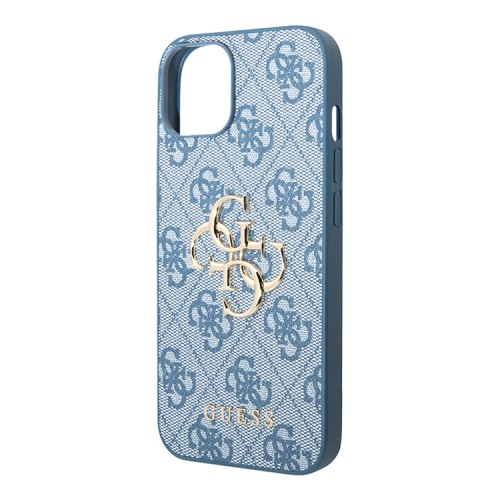 Чехол Guess 4G Big metal logo Hard для iPhone 14, голубой