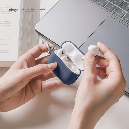 Чехол Elago Silicone Hang case для AirPods Pro 2, синий (new)