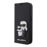 Чехол Lagerfeld PU Saffiano NFT Karl & Choupette Booktype для iPhone 13 Pro Max, черный