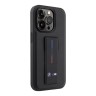 Чехол BMW M-Collection PU + Grip stand Hot stamp Hard для iPhone 14 Pro Max, черный