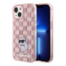 Lagerfeld для iPhone 15 чехол PC/TPU Monogram NFT Choupette Hard Pink