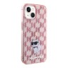 Lagerfeld для iPhone 15 чехол PC/TPU Monogram NFT Choupette Hard Pink