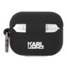 Karl Lagerfeld для Airpods Pro чехол Silicone case with ring NFT Karl & Choupette Black