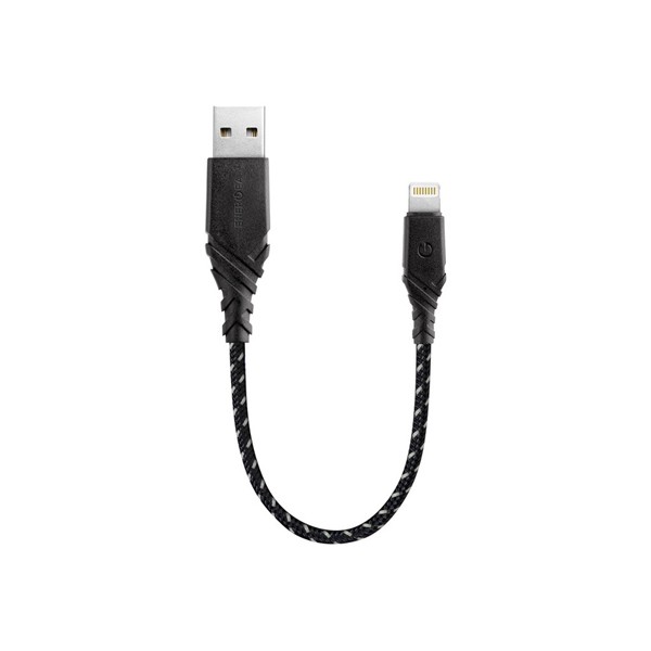 EnergEA NyloGlitz USB-A/Lightning MFI (0.18 м), черный CBL-NG-BLK018