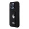 Karl Lagerfeld для iPhone 15 Pro чехол GripStand PU Saffiano NFT Choupette metal Hard Black