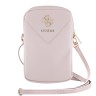 Guess для смартфонов сумка Wallet Zipper Pouch PU Grained leather 4G metal logo Pink