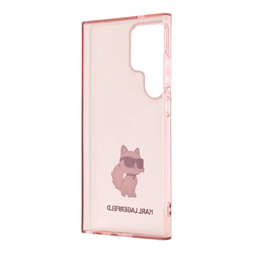 Karl Lagerfeld для Galaxy S24 Ultra чехол PC/TPU NFT Choupette Hard Translucent Pink