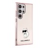 Karl Lagerfeld для Galaxy S24 Ultra чехол PC/TPU NFT Choupette Hard Translucent Pink