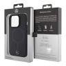 Mercedes для iPhone 15 Pro чехол Leather Plain Smooth with Ring Hard Black (MagSafe)