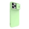 Nillkin для iPhone 15 Pro Max чехол CamShield Silky Magnetic Silicone Mint Green (magsafe)