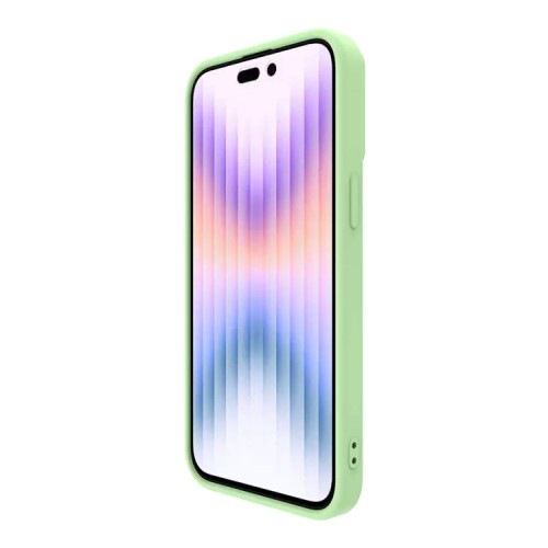 Nillkin для iPhone 15 Pro Max чехол CamShield Silky Magnetic Silicone Mint Green (magsafe)