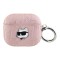 Karl Lagerfeld для Airpods 3 чехол PU Saffiano Monogram with ring NFT Metal Head Choupette Pink