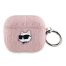 Karl Lagerfeld для Airpods 3 чехол PU Saffiano Monogram with ring NFT Metal Head Choupette Pink