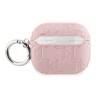 Karl Lagerfeld для Airpods 3 чехол PU Saffiano Monogram with ring NFT Metal Head Choupette Pink