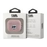 Karl Lagerfeld для Airpods 3 чехол PU Saffiano Monogram with ring NFT Metal Head Choupette Pink