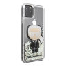 Чехол Karl Lagerfeld Liquid Glitter Iconic karl (glow in dark) для iPhone 11 Pro Max, прозрачный