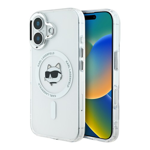 Karl Lagerfeld для iPhone 16 чехол PC/TPU NFT Choupette прозрачный (MagSafe)