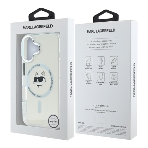 Karl Lagerfeld для iPhone 16 чехол PC/TPU NFT Choupette прозрачный (MagSafe)
