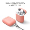 Чехол Elago Slim Silicone case для AirPods 1/2, оранжевый (peach)