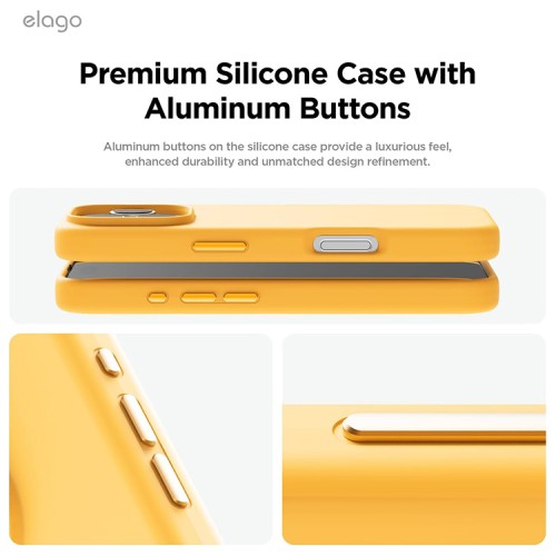 Elago для iPhone 16 Pro чехол Soft silicone (Liquid) Sunshine (MagSafe)