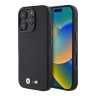 BMW для iPhone 16 Pro чехол M-Collection PU Carbon Full Wrapped Metal logo & Camera Hard Black