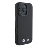 BMW для iPhone 16 Pro чехол M-Collection PU Carbon Full Wrapped Metal logo & Camera Hard Black