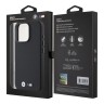 BMW для iPhone 16 Pro чехол M-Collection PU Carbon Full Wrapped Metal logo & Camera Hard Black