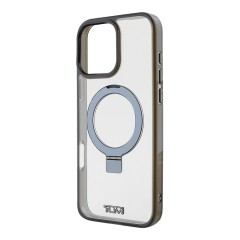 TUMI для iPhone 16 Pro Max чехол PC/TPU + Aluminium Ring stand Hard Transp/Black (MagSafe)