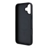 Guess для iPhone 16 чехол PU 4G with Round Patch Metal logo Hard Black (MagSafe)