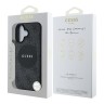 Guess для iPhone 16 чехол PU 4G with Round Patch Metal logo Hard Black (MagSafe)