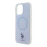U.S. Polo для iPhone 16 Pro Max чехол PC/TPU Double Horse logo and Ring Hard Blue (MagSafe)
