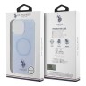U.S. Polo для iPhone 16 Pro Max чехол PC/TPU Double Horse logo and Ring Hard Blue (MagSafe)