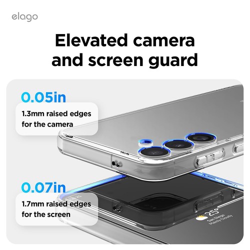 Elago для Galaxy S25+ чехол HYBRID (pc/tpu) Clear