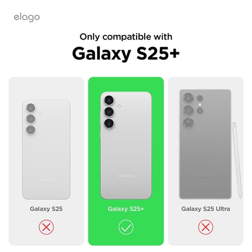 Elago для Galaxy S25+ чехол HYBRID (pc/tpu) Clear