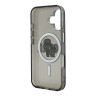 Karl Lagerfeld для iPhone 16 чехол PC/TPU Sketch Karl&Choupette Glitter Black (MagSafe)