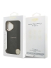 Guess для iPhone 17 чехол PU 4G Stripe Classic metal logo Gold camera Hard Black (MagSafe)