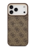 Guess для iPhone 17 Pro Max чехол PU 4G Classic metal logo Gold camera Hard Brown (MagSafe)