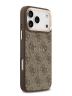 Guess для iPhone 17 Pro Max чехол PU 4G Classic metal logo Gold camera Hard Brown (MagSafe)