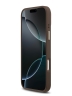 Guess для iPhone 17 Pro Max чехол PU 4G Classic metal logo Gold camera Hard Brown (MagSafe)