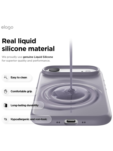Elago для iPhone Air чехол Magnetic Silicone Deep Lavender (MagSafe)