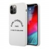 Чехол Karl Lagerfeld Liquid silicone RSG logo Hard для iPhone 12 Pro Max, белый