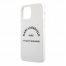 Чехол Karl Lagerfeld Liquid silicone RSG logo Hard для iPhone 12 Pro Max, белый