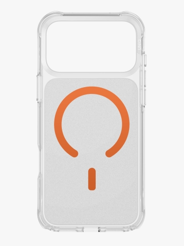 Uniq для iPhone 17 Pro Max чехол Lifepro Xtreme AF Frost Clear/Volt Orange (MagSafe)