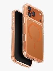 Uniq для iPhone 17 Pro Max чехол Lifepro Xtreme AF Frost Clear/Volt Orange (MagSafe)